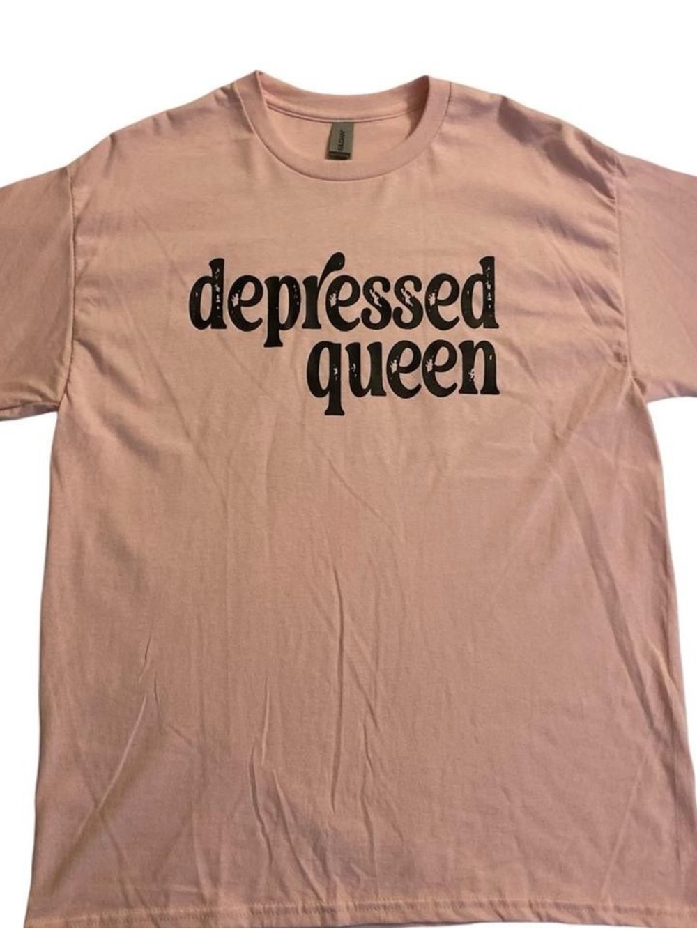 Gildan Pink 'Depressed Queen' Graphic Tee